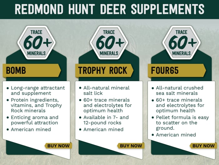 Best deer mineral supplements from Redmond.