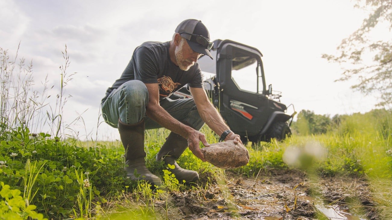 Choose a small, open area on the edge of cover for your deer mineral site. Add an attractant like Trophy Rock to attract deer.